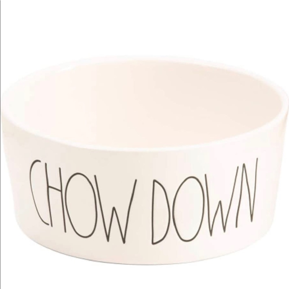 💖NEW Rae Dunn CHOW DOWN 8” Pet Bowl 🐶